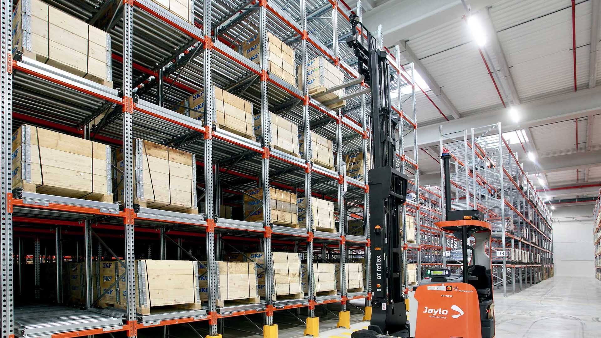 Pallereoler med gjennomløp